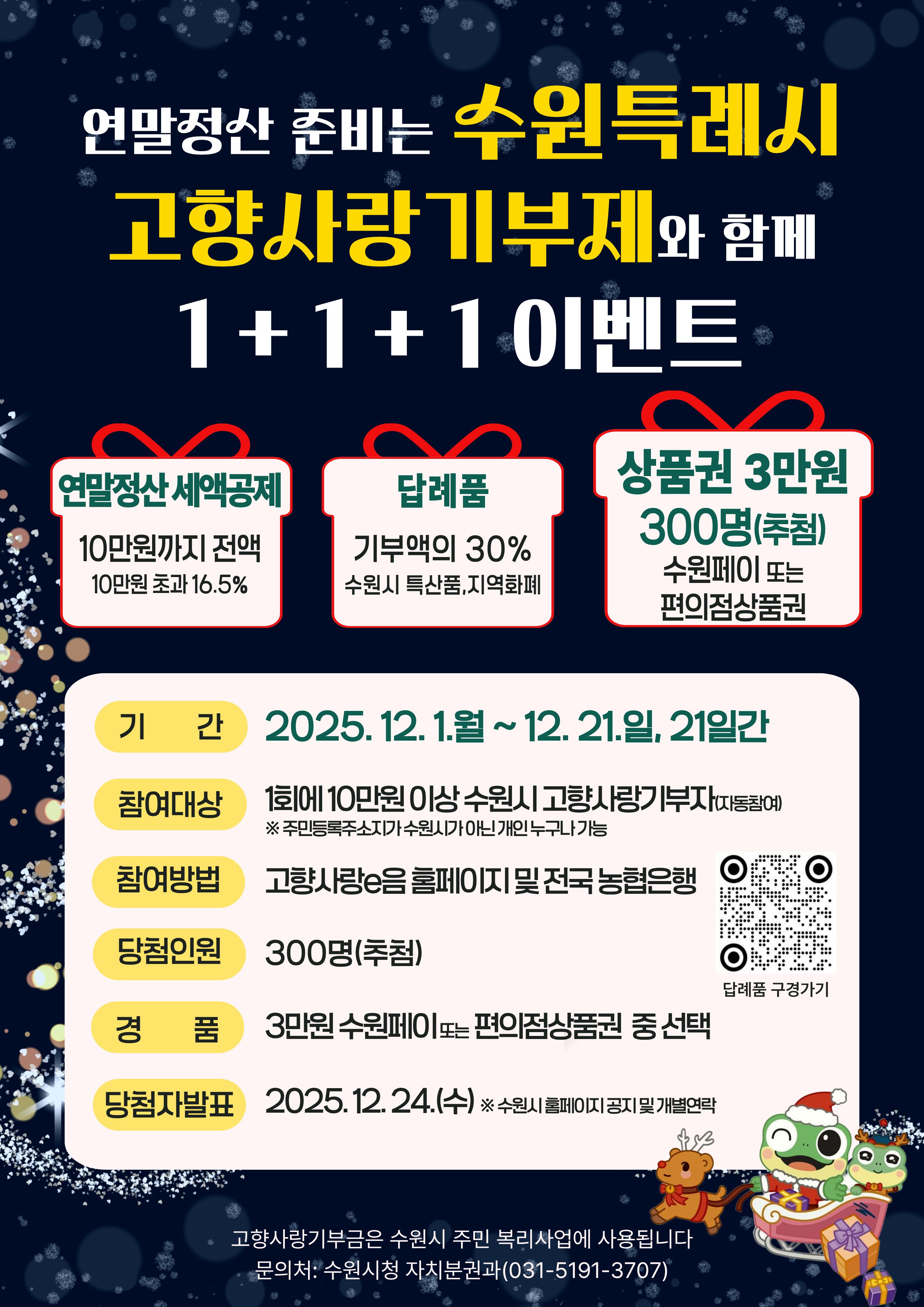 [수원특례시] <br> 수원시 고향사랑기부제 연말 특별 이벤트