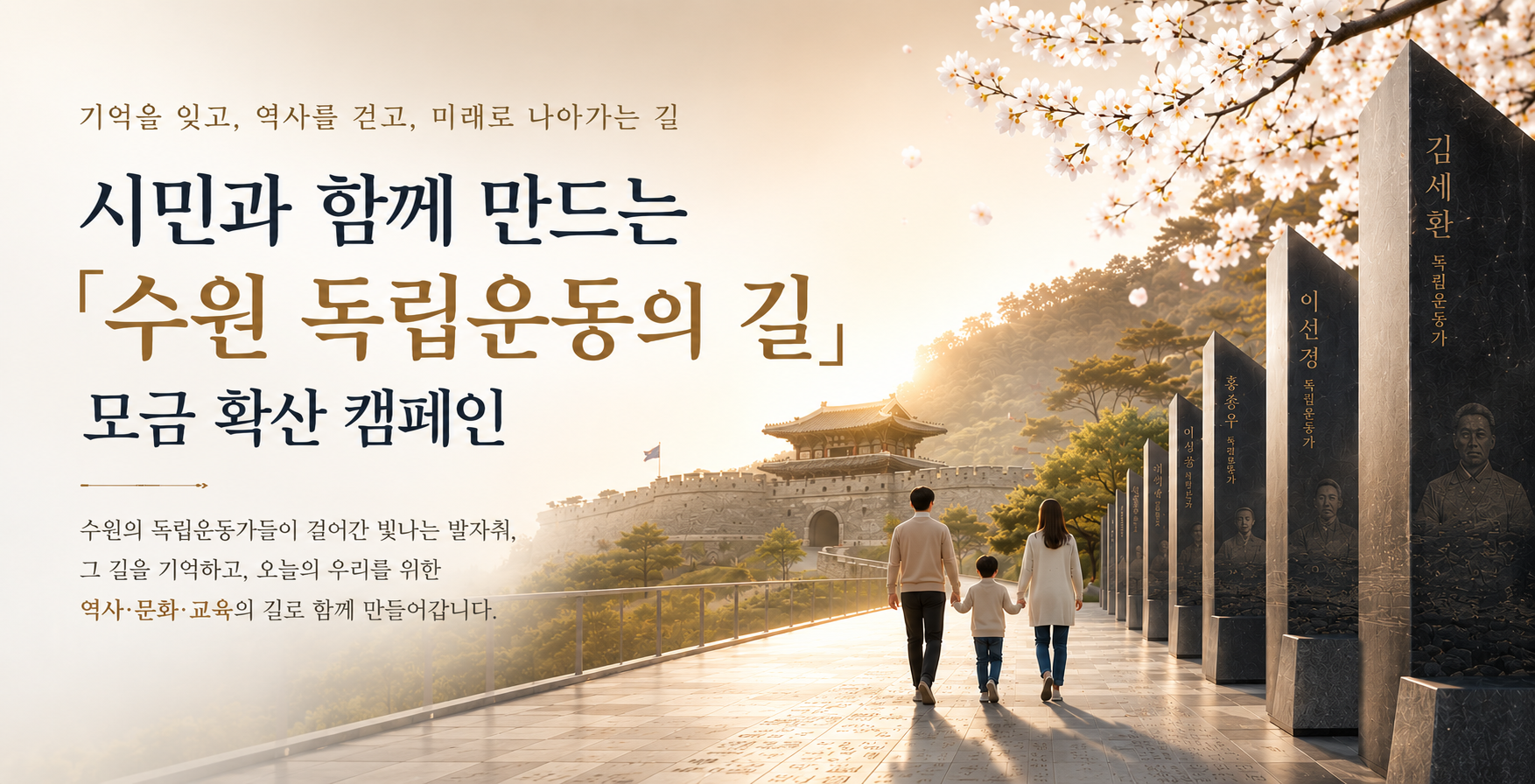 시민과 함께 만드는 「수원 독립운동의 길」 모금 확산 캠페인