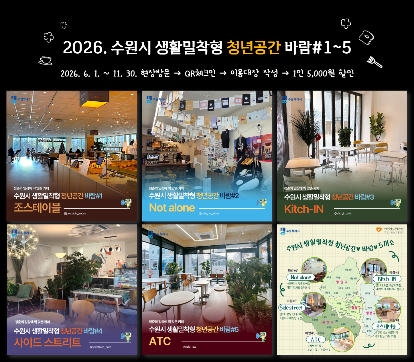 [수원시청소년청년재단] <br> 2026년 수원시 생활밀착형 청년공간 이용 안내